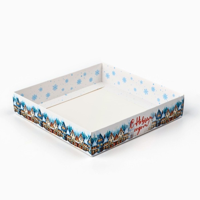 Коробка для кондитерских изделий «Снежный город», 15 х 15 х 20 см, Новый год Коробка для кондитерских изделий «Снежный город», 15 х 15 х 20 см, Новый год