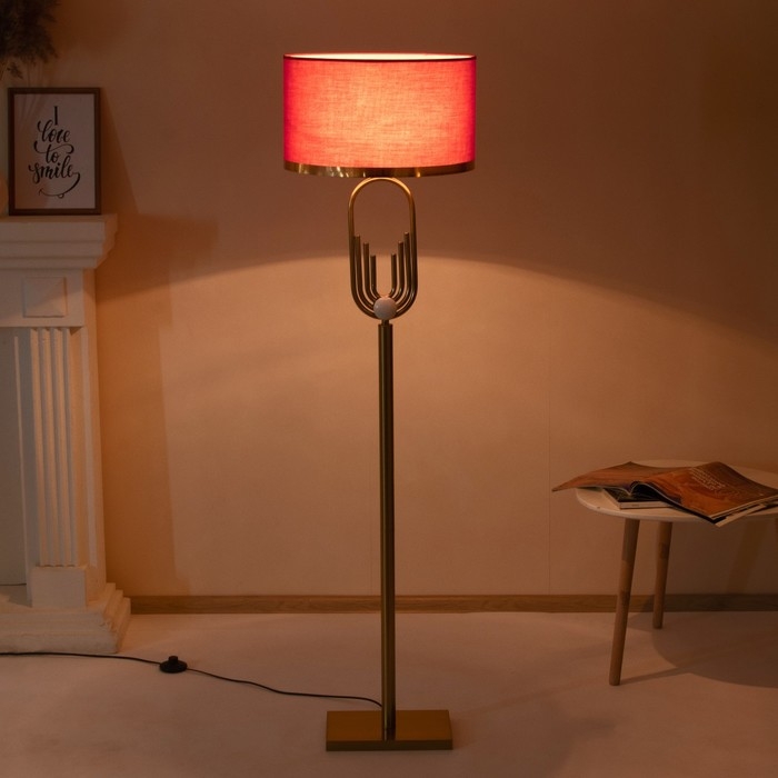 Торшер Салдис E27 40Вт золото-красный h.150 см