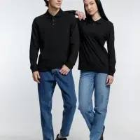 Рубашка поло с длинным рукавом Prime LSL, черная, размер M