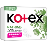 Прокладки &laquo;Kotex&raquo; Natural супер, 7 шт.