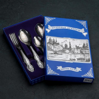 Набор столовых приборов &laquo;Тройка&raquo;, 18 предметов, художественная роспись, картонная коробка