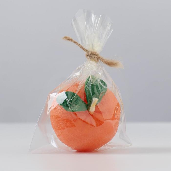 Свеча новогодняя Свеча новогодняя "Мандаринка", 5х5х4,5 см