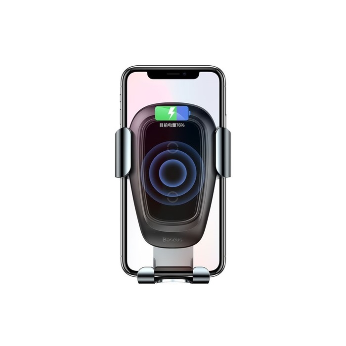 Держатель для смартфона в авто Baseus, 4-6.5 Держатель для смартфона в авто Baseus, 4-6.5", 2 А, автозахват, беспроводная зарядка, черный