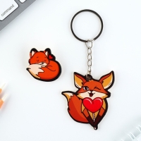 Брелок для ключей, значок, сувенир &laquo;Ты моя любовь&raquo;, набор, 6,8 х 10,5 см.