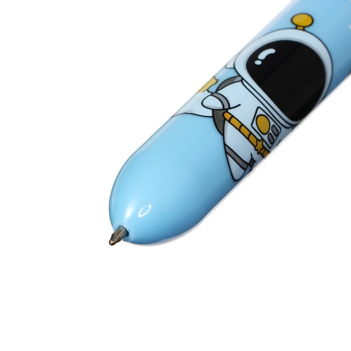 Ручка шариковая автоматическая 10-ти цветная, стержень 0,7 мм, Ручка шариковая автоматическая 10-ти цветная, стержень 0,7 мм, "Астронавт", МИКС