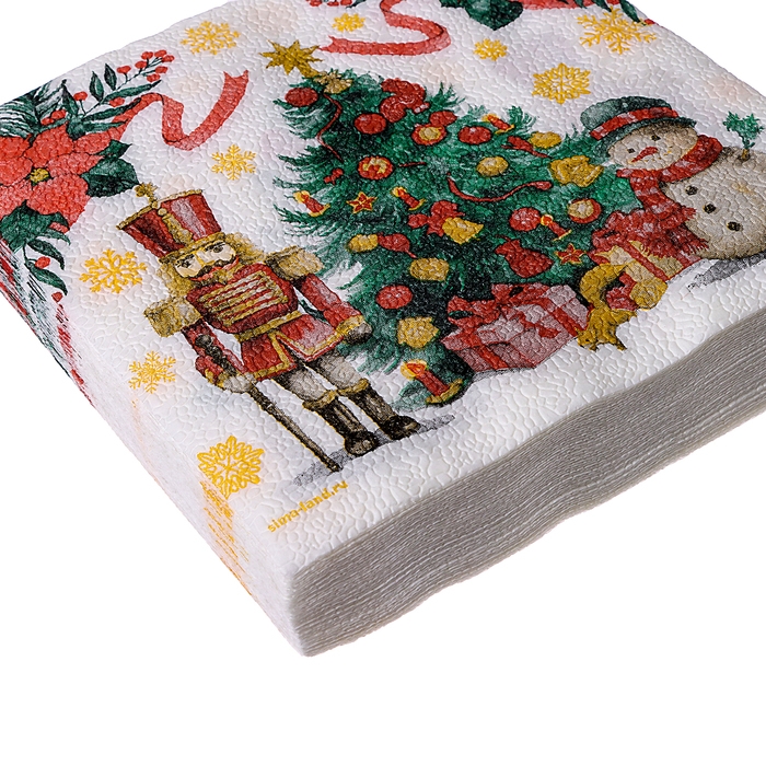 Новогодние салфетки бумажные Новогодние салфетки бумажные "Елка", двухслойные, 33х33 см, 20 шт.