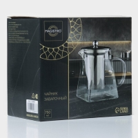 Чайник стеклянный заварочный с металлическим ситом Magistro &laquo;Дарси&raquo;, 750 мл