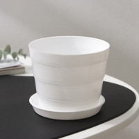 Горшок с поддоном &laquo;Классик&raquo;, 600 мл, цвет белый