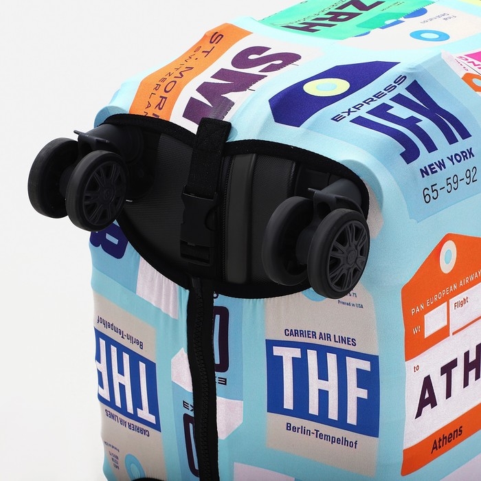 Чехол на чемодан S, цвет голубой/разноцветный Чехол на чемодан S, цвет голубой/разноцветный