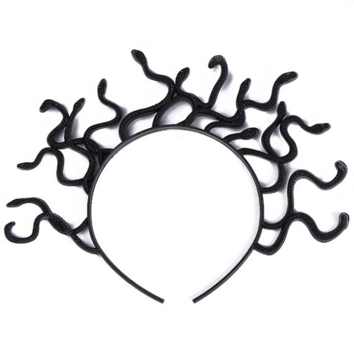Карнавальный ободок &laquo;Горгона&raquo;, 28 &times; 28 см, цвет чёрный