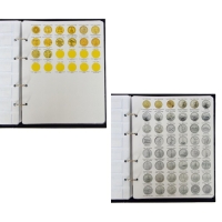 Альбом для монет на кольцах 225 х 265 мм, "Памятные монеты РФ", обложка ламинированный картон, 13 листов и 13 цветных картонных вставок Альбом для монет на кольцах 225 х 265 мм, "Памятные монеты РФ", обложка ламинированный картон, 13 листов и 13 цветных картонных вставок