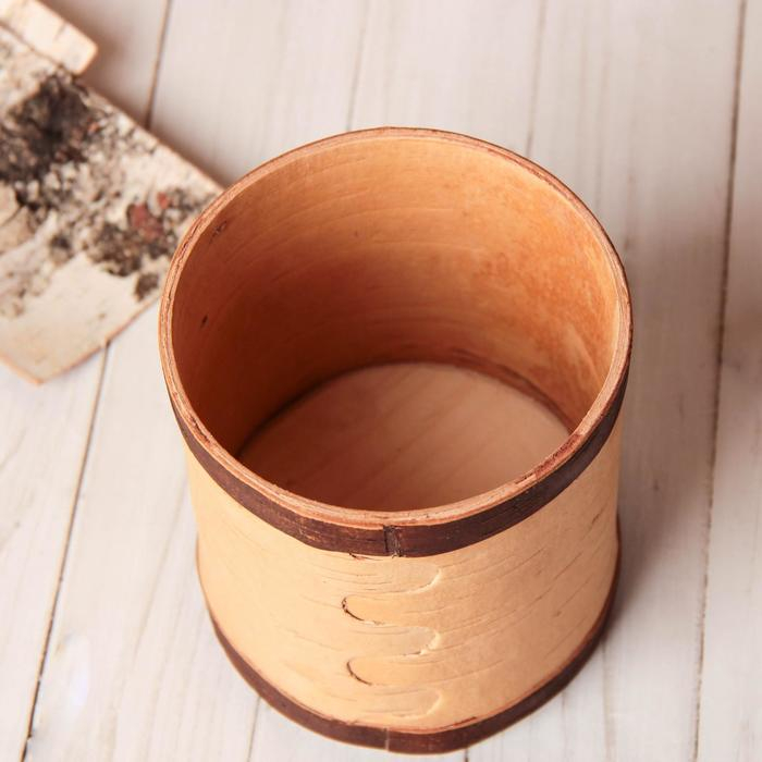 Туес «Мишка с пчелкой», 11×11×12 см, береста Туес «Мишка с пчелкой», 11×11×12 см, береста