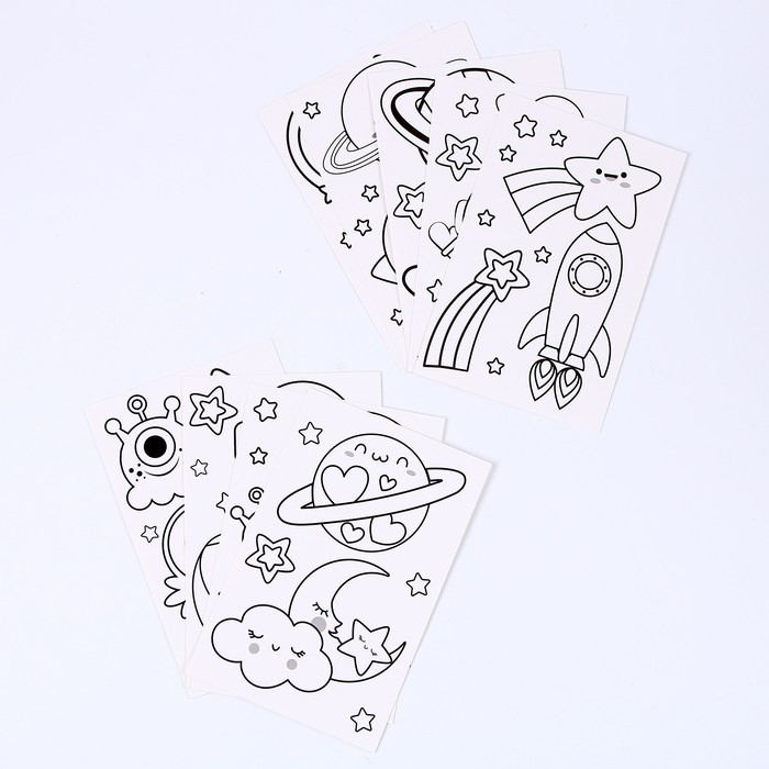 Набор для творчества &laquo;Раскрась витражики: Космос&raquo;, 20 шт. в наборе