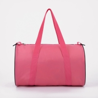 Сумка спортивная женская на молнии, длинный ремень, маленький размер, цвет чёрный/розовый Сумка спортивная женская на молнии, длинный ремень, маленький размер, цвет чёрный/розовый