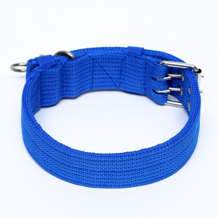 Ошейник четырехслойный с вертлюгом, 65 х 4 см, ОШ 54-60 см, полиэстер, синий Ошейник четырехслойный с вертлюгом, 65 х 4 см, ОШ 54-60 см, полиэстер, синий