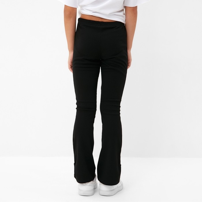 Брюки детские с разрезами KAFTAN, р. 36 (134-140 см), чёрный