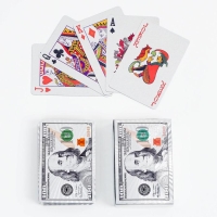 Карты игральные пластиковые "100 $", 55 шт, 9 х 6 см Карты игральные пластиковые "100 $", 55 шт, 9 х 6 см