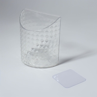 Органайзер для хранения «Бриллиант», навесной, 1 секция, с клеевой основой, 10,5 × 12 × 5 см, цвет прозрачный Органайзер для хранения «Бриллиант», навесной, 1 секция, с клеевой основой, 10,5 × 12 × 5 см, цвет прозрачный