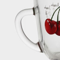 Кружка стеклянная &laquo;Полезные фрукты&raquo;, 200 мл, рисунок МИКС