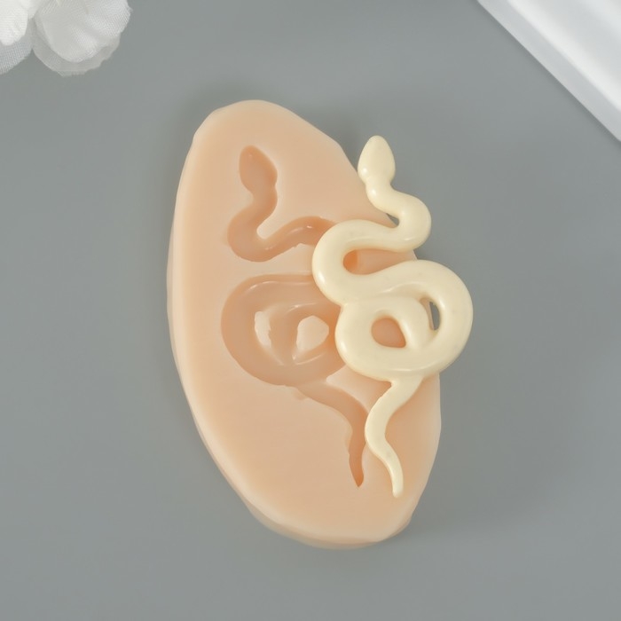 Новогодний молд силикон Новогодний молд силикон "Змея гладкая" 0,3х6х2,5 см