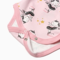 Боди детское, цвет розовый/котята, рост 86 см