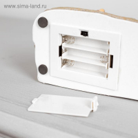 Светодиодная фигура &laquo;Рождество&raquo; 18 &times; 19 &times; 8 см, полистоун, батарейки ААх3 (не в комплекте), свечение тёплое белое