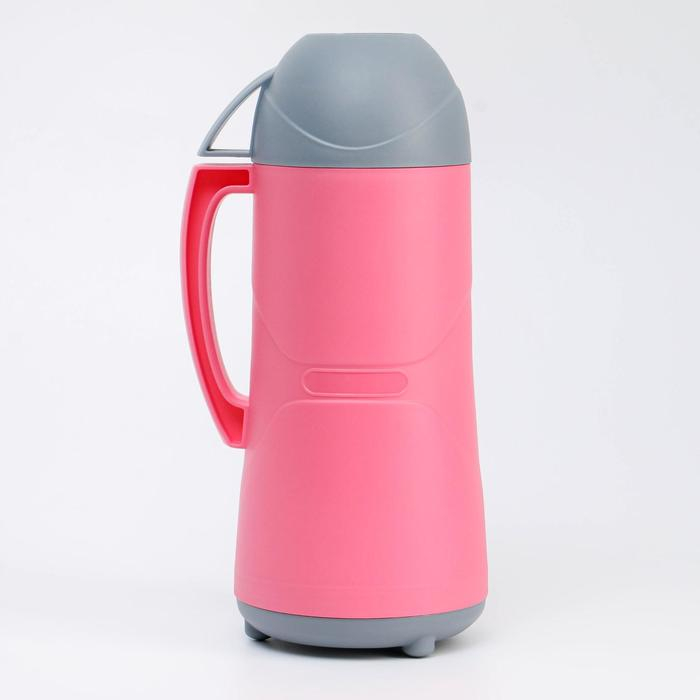 Термос 1 л, со стеклянной колбой, сохраняет тепло 8 ч, 30 х 16 см, розовый Термос 1 л, со стеклянной колбой, сохраняет тепло 8 ч, 30 х 16 см, розовый