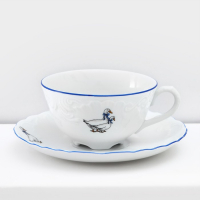 Чайный сервиз на 6 персон &laquo;Рококо. Гуси&raquo;, 15 предметов