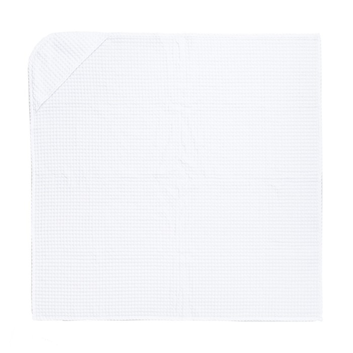 Полотенце уголок вафельное Крошка Я "Boho" 120х120 см, цвет белый, 100% хлопок, 290 г/м2