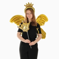 Набор фольгированных шаров «Карнавальный набор. Золото», 3 шт. Набор фольгированных шаров «Карнавальный набор. Золото», 3 шт.