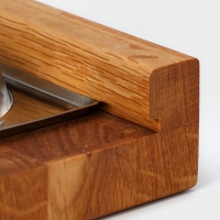 Доска разделочная Magistro, дуб, с металлической гастроёмкостью, 30,5×16,5×5 см, в крафтовой коробке Доска разделочная Magistro, дуб, с металлической гастроёмкостью, 30,5×16,5×5 см, в крафтовой коробке