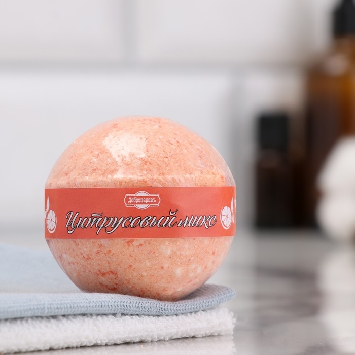 Бомбочка для ванны Бомбочка для ванны "Цитрусовый МИКС" Апельсин, грейпфрут, лимон Добропаровъ, 110 гр