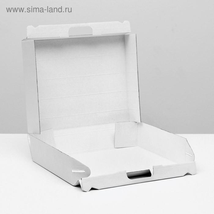 Коробка универсальная с ручкой, белая, 34,5 х 8 х 27 см