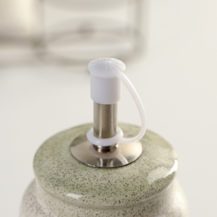 Набор керамический для специй и масел &laquo;Домик в деревне&raquo;, 4 предмета: солонка 115 мл, перечница 115 мл, бутыль для масла 350 мл, бутыль для уксуса 350 мл