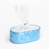 Свеча в овальном подсвечнике из гипса,9,5х4,7х3см,голубой Свеча в овальном подсвечнике из гипса,9,5х4,7х3см,голубой