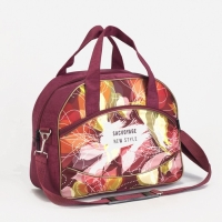 Чемодан малый 20" с сумкой, отдел на молнии, наружный карман, с расширением, цвет бордовый