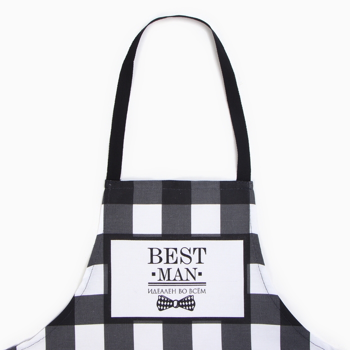 Кух. набор 3 пр. "Best man black" фартук 70х60 см, прих. 20х20 см, полот.35х60см