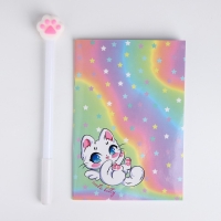 Подарочный набор для девочки &laquo;Волшебный котёнок&raquo;, сумка, ручка, блокнот