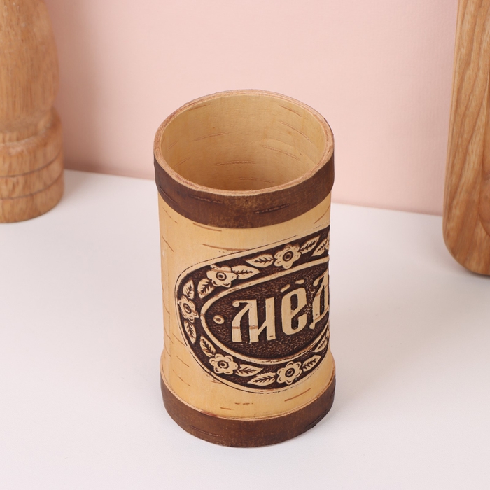 Туес «Мёд», 6×6×15 см, береста Туес «Мёд», 6×6×15 см, береста