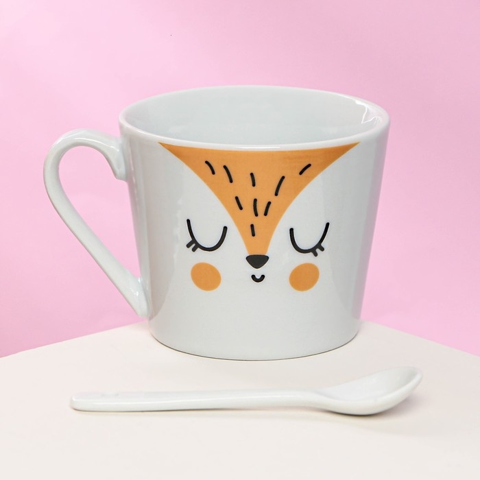 Подарочный набор &laquo;Лисичка&raquo;: кружка 180 мл, ложка