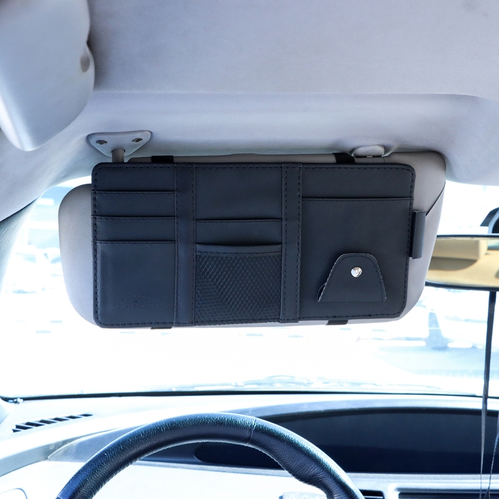 Органайзер на солнцезащитный козырек, 30&times;14.5 см, черный