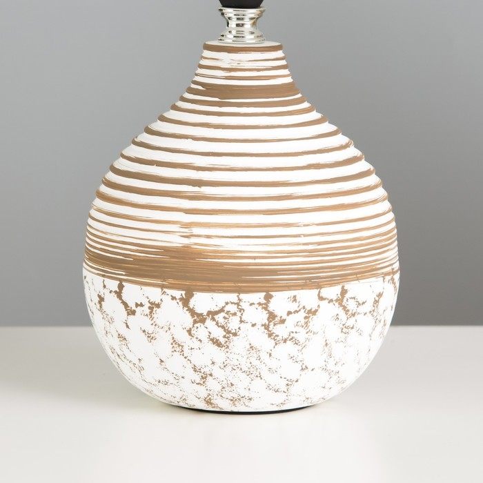 Настольная лампа "Иллирия" Е14 40Вт бело-кофейный 19х19х32 см RISALUX