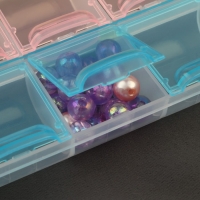 Органайзер для рукоделия, 21 отделение, 21,5 &times; 10,5 &times; 2 см, цвет МИКС