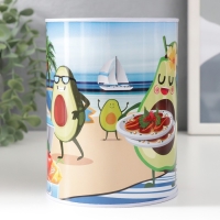 Копилка металл "Авокадо на отдыхе" МИКС 10х10х15 см