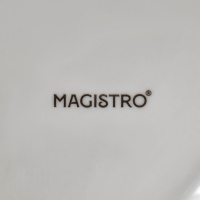 Блюдо фарфоровое с соусником Magistro &laquo;Бланш&raquo;, соусник 60 мл, 18,5&times;17,5&times;4 см, цвет белый