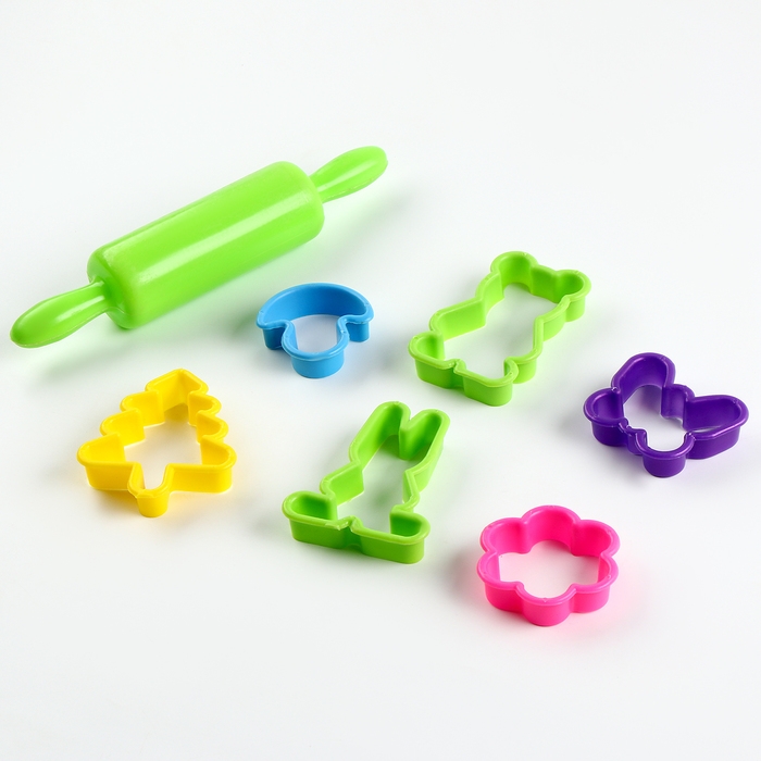 Игровой набор, скалка и формочки, в сетке Игровой набор, скалка и формочки, в сетке