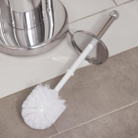 Ёрш для унитаза напольный Accoona, 21,5&times;21,5&times;81 см, с держателем для туалетной бумаги, цвет хром