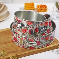 Набор форм для выпечки Доляна «Розарий», 3 предмета: d=17/21/24 см, съёмное дно Набор форм для выпечки Доляна «Розарий», 3 предмета: d=17/21/24 см, съёмное дно