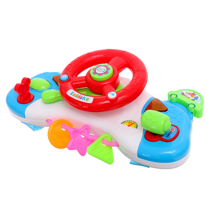 Музыкальный руль-подвеска &laquo;Весело рулим!&raquo;, звук, свет, цвета МИКС