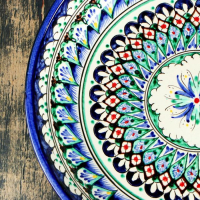 Ляган Риштанская Керамика "Узоры", 25 см, синий Ляган Риштанская Керамика "Узоры", 25 см, синий